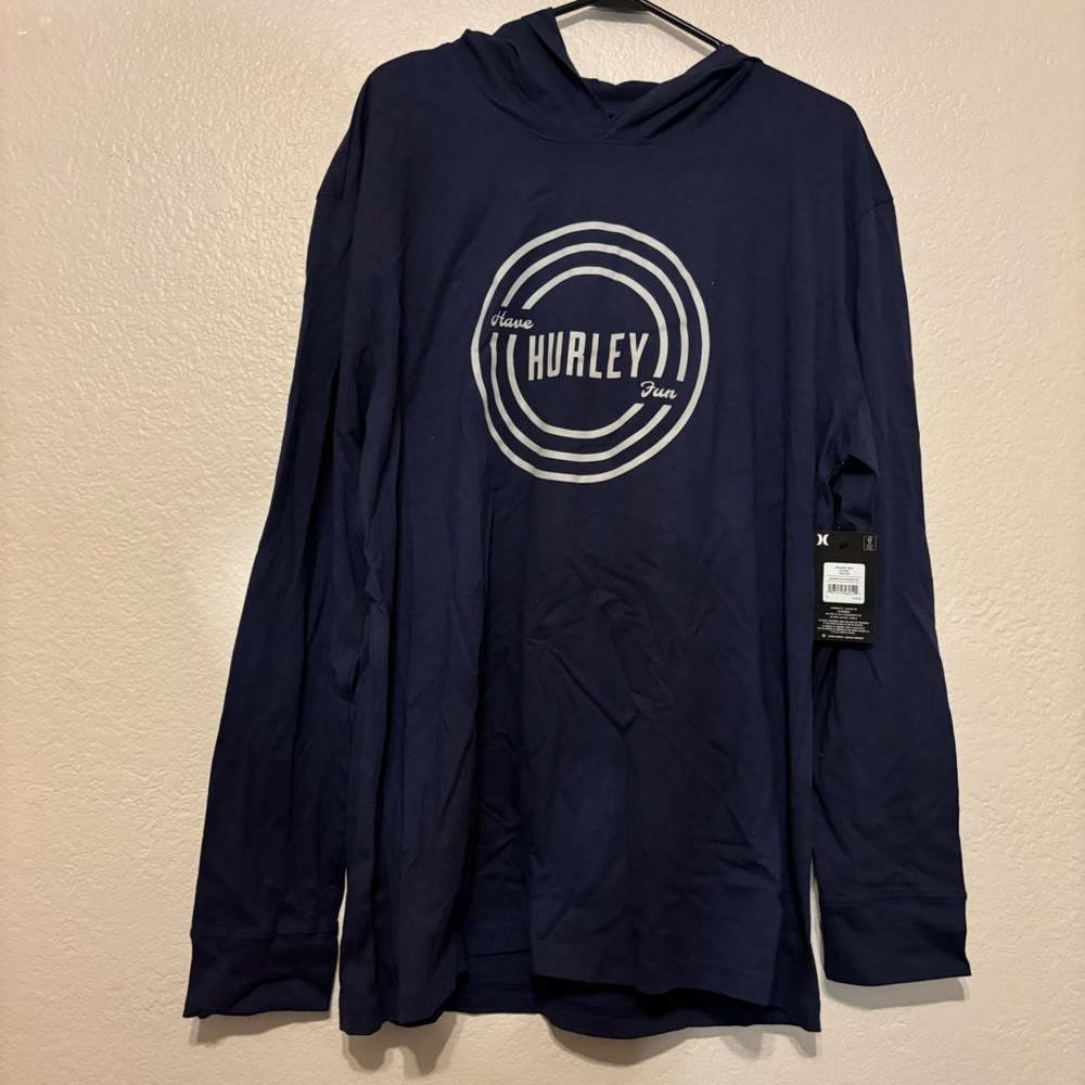 XL New with Tags Hurley Navy Hoodie with White Circular Logo - Picture 5 of 5